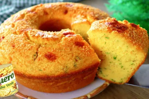 Bolo de milho salgado da roça: ótimo para fazer no café da m