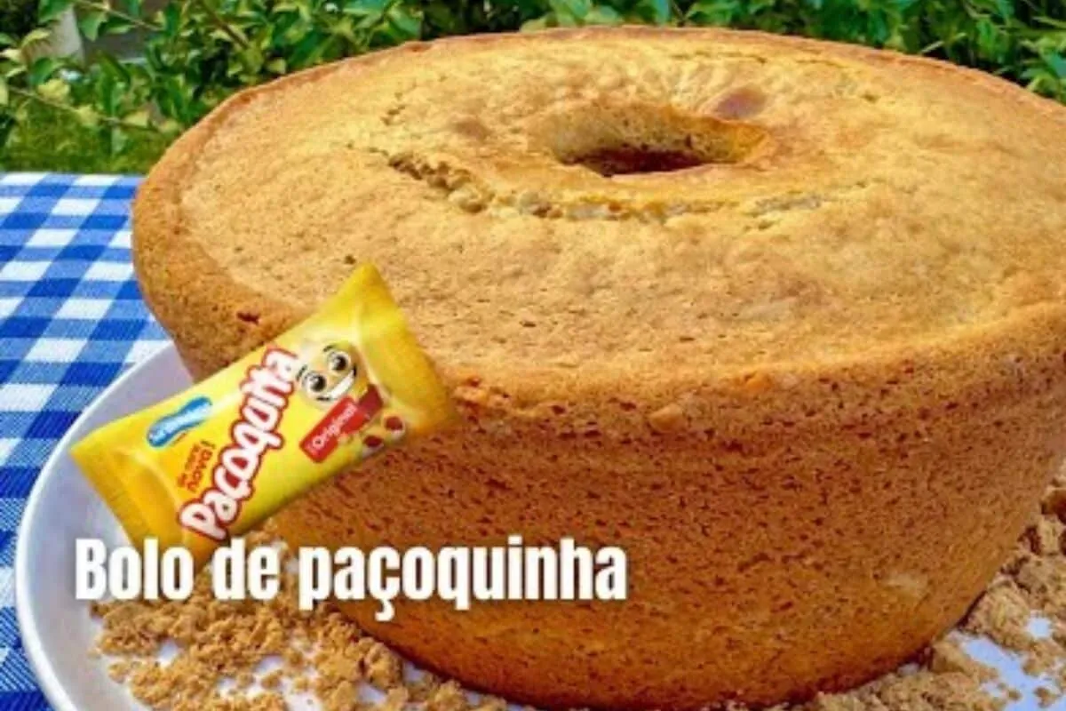 Bolo de paçoquinha tipo caseirinho: muito fácil e gostoso pa