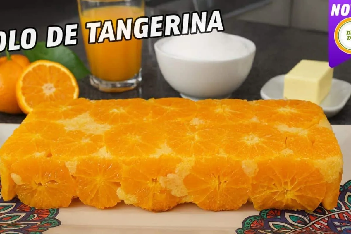 Bolo de tangerina fofinho e molhadinho, que é rápido de faze