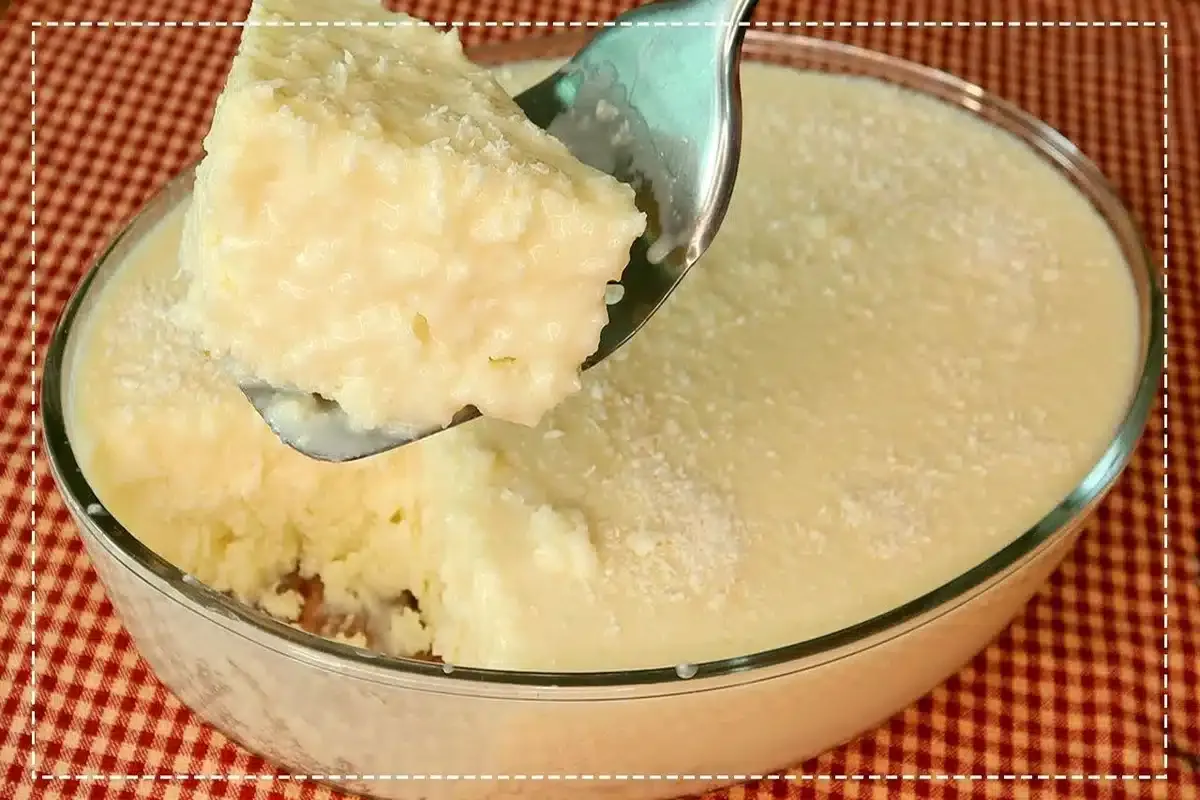 Bolo de tapioca na travessa: um docinho super cremoso e molh