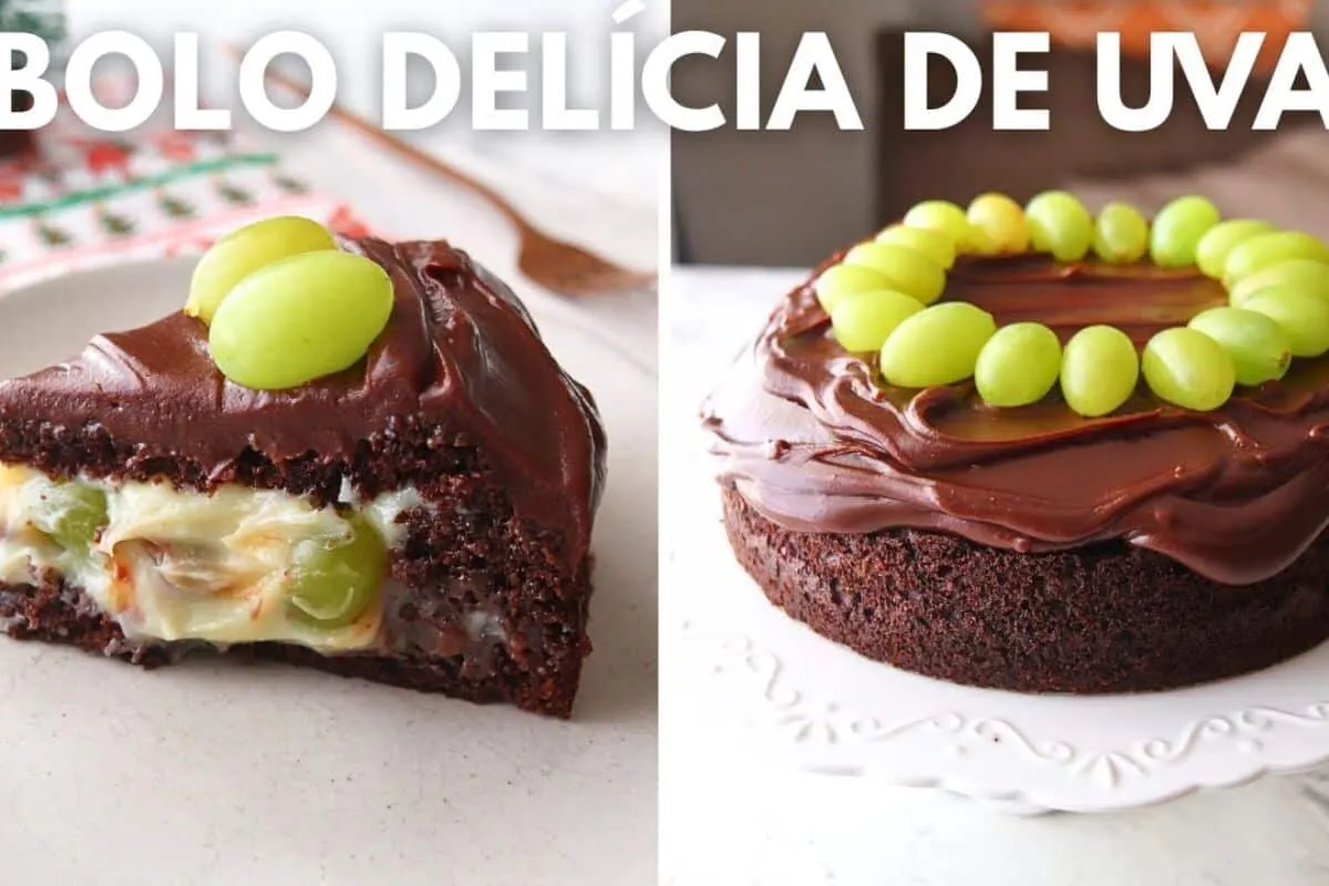 Bolo delícia de uva: a massa de chocolate fofinha e perfeita