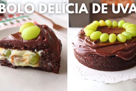 Bolo delícia de uva: a massa de chocolate fofinha e perfeita