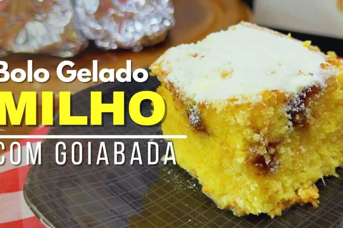 Bolo gelado de milho com goiabada: tão molhadinho que desman