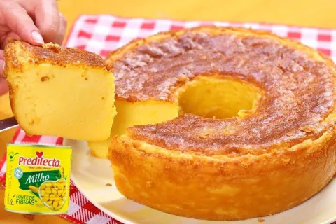 Bolo mole de milho extremamente cremoso, macio e fofinho, id