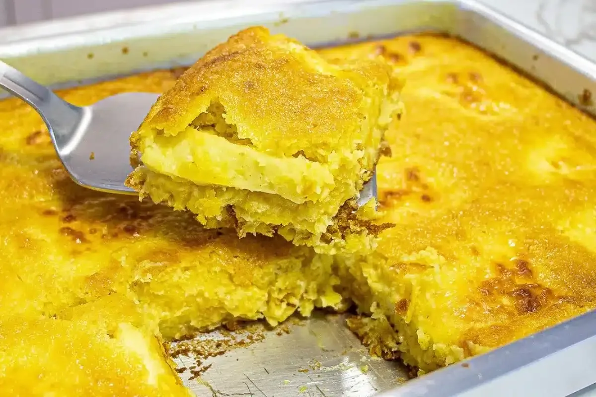 Bolo pamonha cremoso recheado com queijo impossível comer um