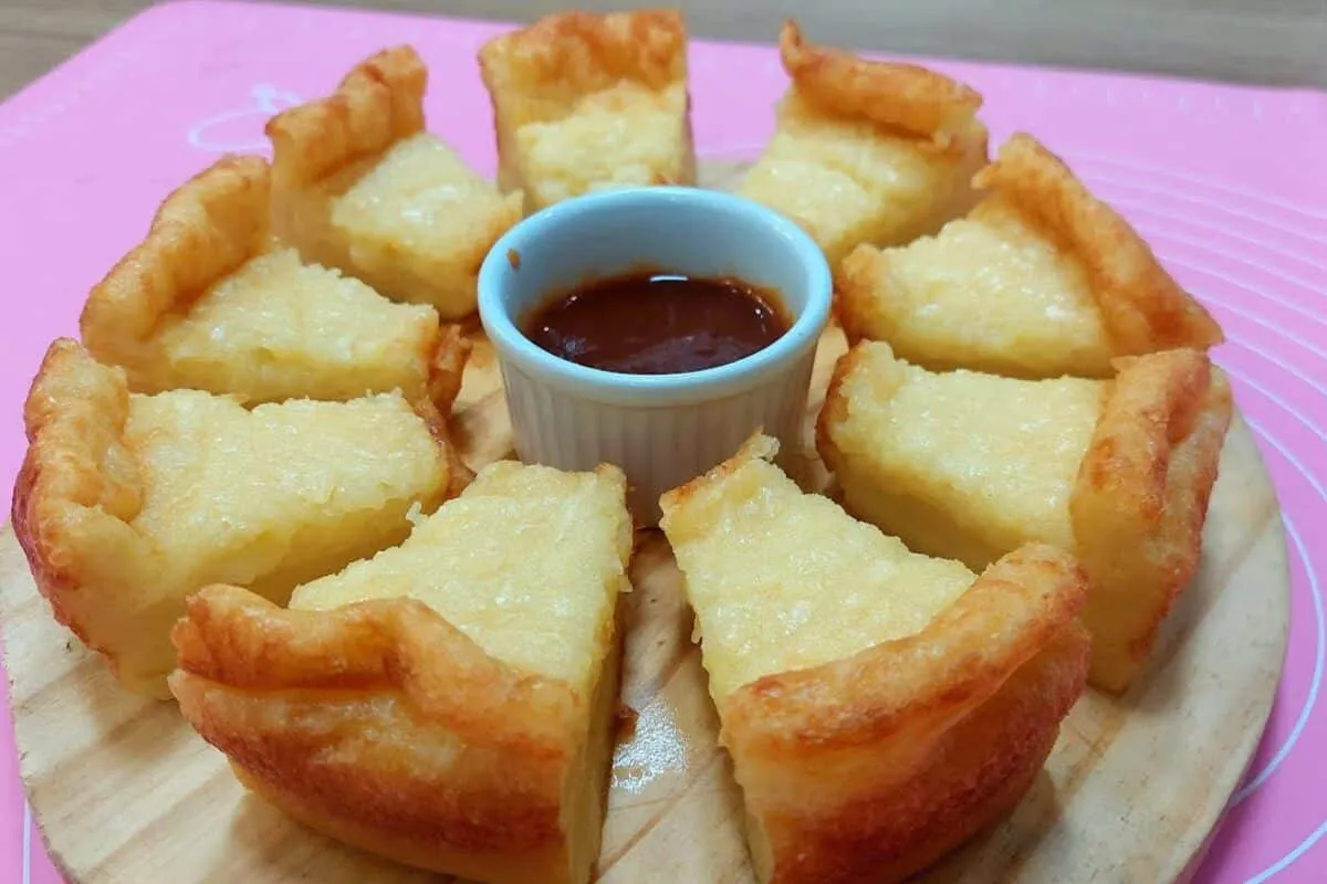 Bolo pão de queijo com tapioca super cremoso que acaba rapid