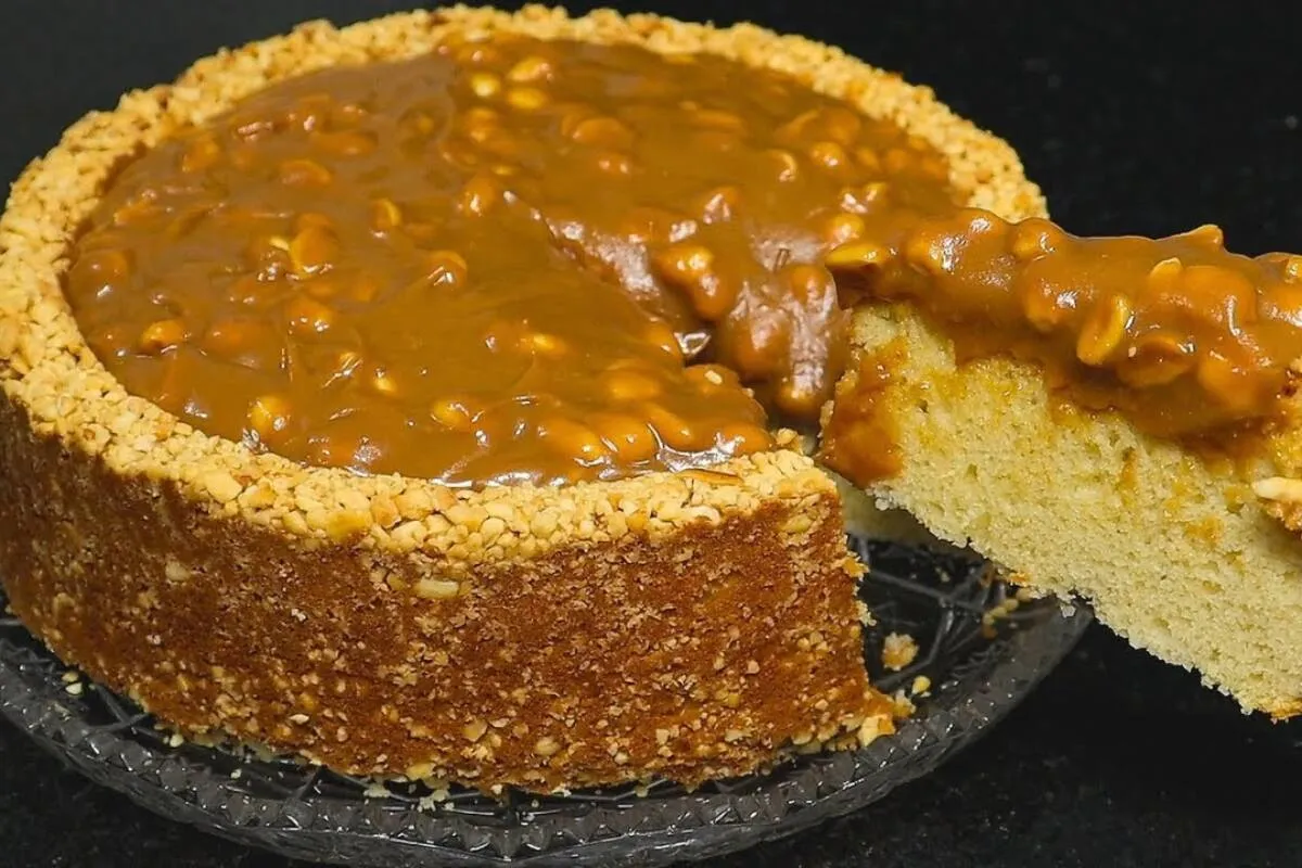 Bolo pé de moça que fica uma gostosura com maciez e cremosid