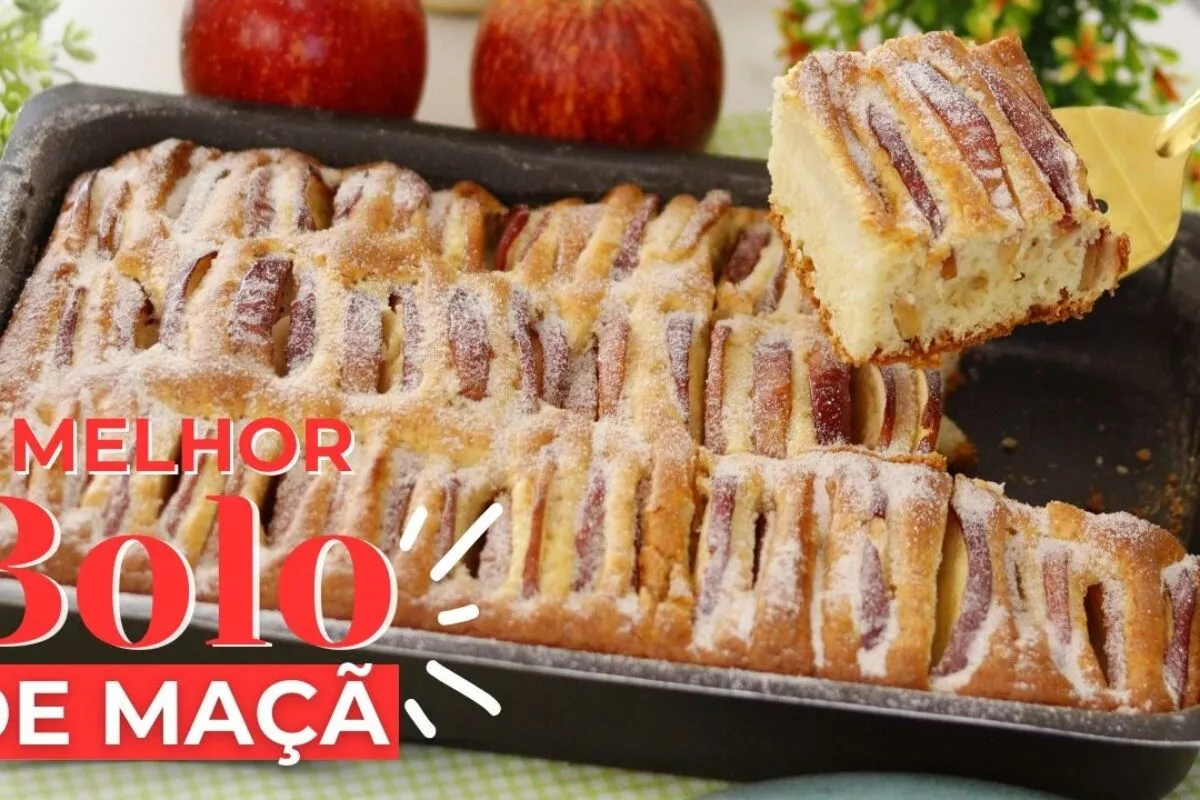 Bolo piquenique de maçã: até agora você não comeu bolo de ma