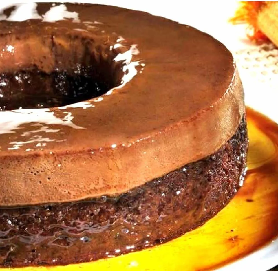 Bolo Pudim 100% de Chocolate