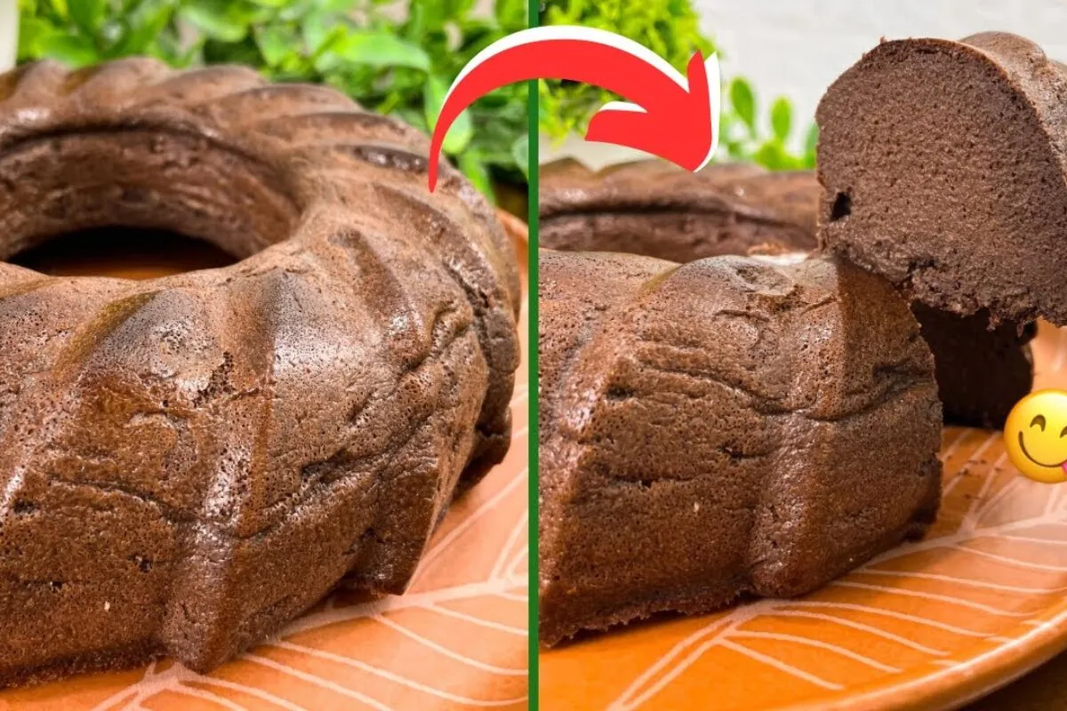 Bolo pudim de chocolate sem leite, sem glúten e sem açúcar q