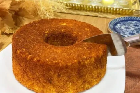 Bolo pudim sem farinha: sem trigo, bolo úmido, fofinho e del