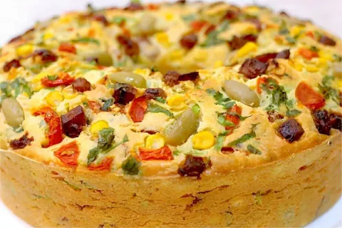 Bolo salgado fácil e rápido um lanche delicioso e que ainda 