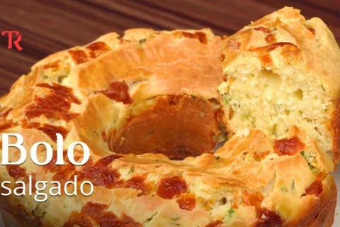 Bolo salgado fofinho e super fácil de preparar, a opção perf