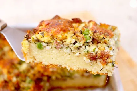 Bolo salgado macio e saboroso de receita antiga fácil de faz