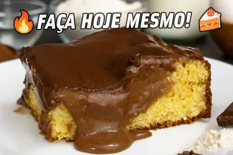 Bolo trufado de leite em pó com massa fofinha e recheio crem