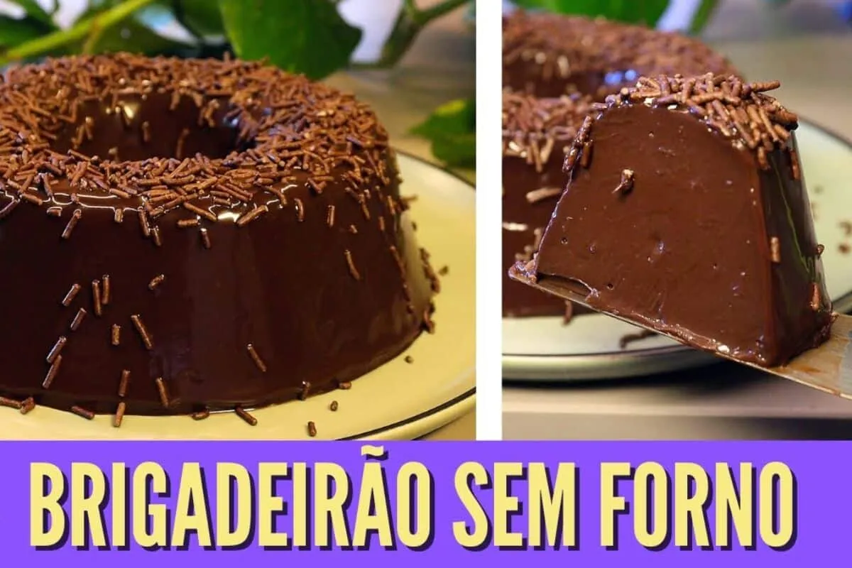 Brigadeirão sem forno e sem fogo, feito em apenas 5 minutos,