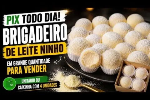 Brigadeiro de leite Ninho bem cremoso para saborear com a fa