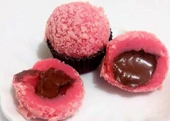 Brigadeiro de Morango com Nutella