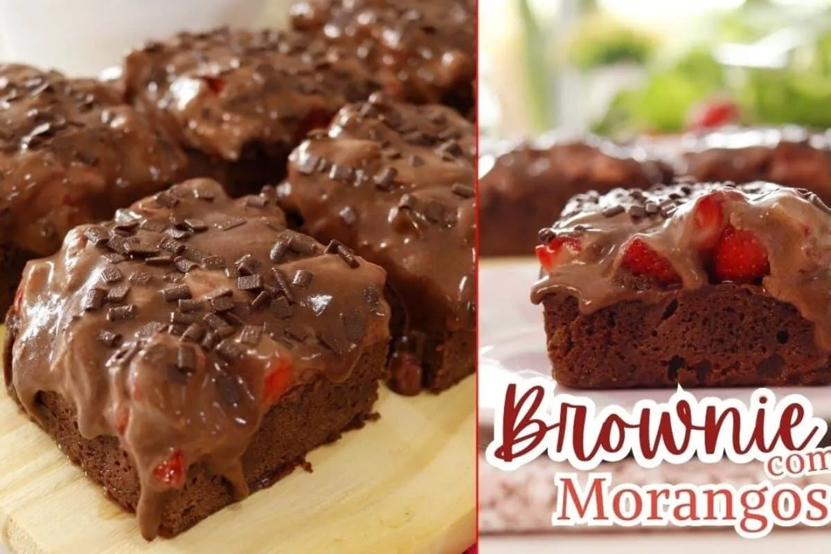 Brownie com morango: uma combinação irresistível e deliciosa