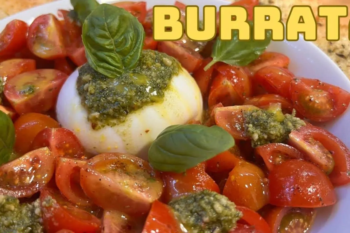 Burrata ao molho pesto: uma entrada sofisticada e muito fáci