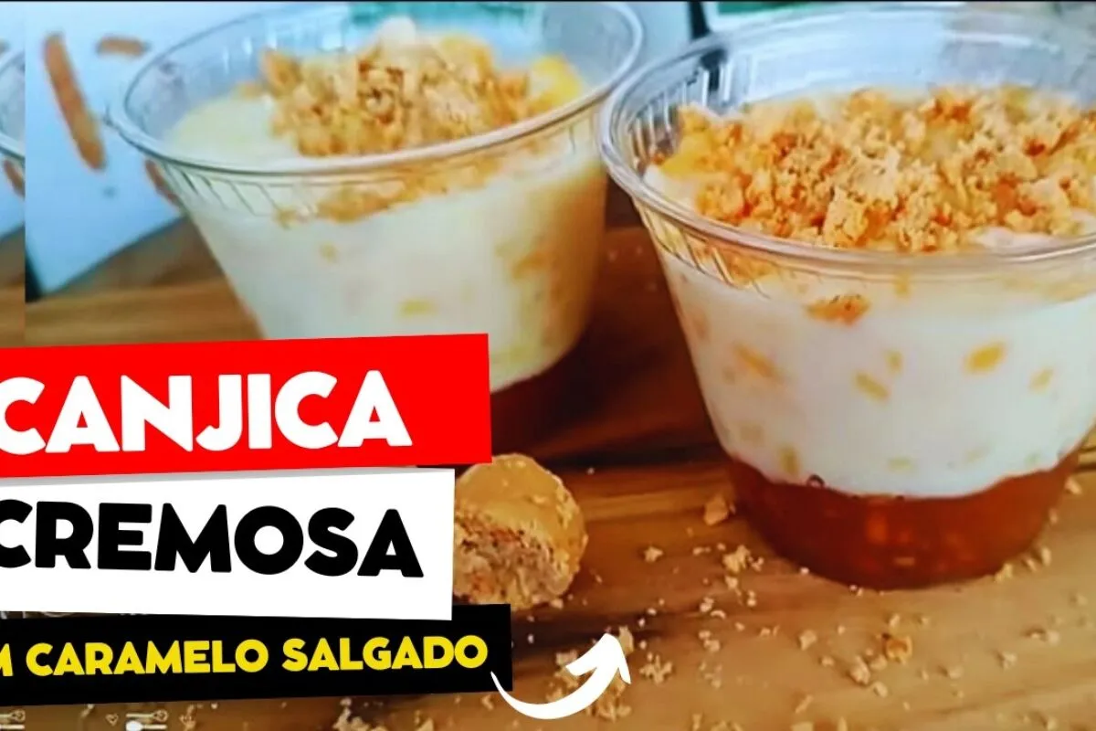 Canjica cremosa com caramelo salgado irresistível: todo mund