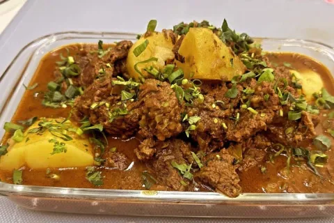 Carne de panela com batata e pirão que minha avó me ensinou 