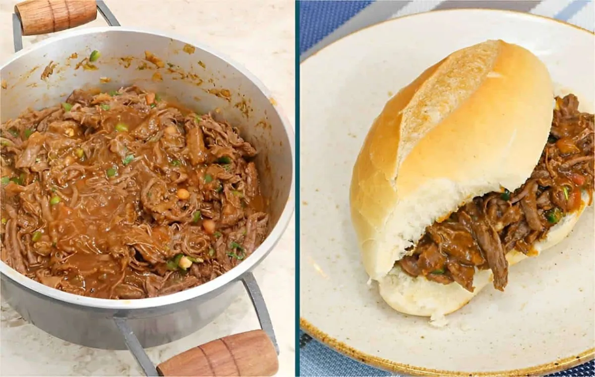 Carne louca na panela de pressão rápida e fácil para prepara