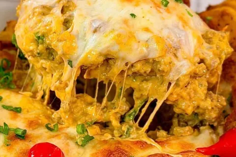 Carne moída especial com temperos selecionados, que fica sim