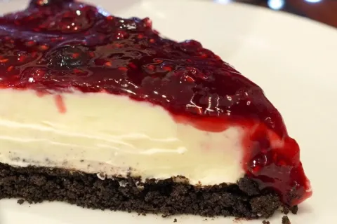 Cheesecake de frutas vermelhas sem forno sobremesa linda cre