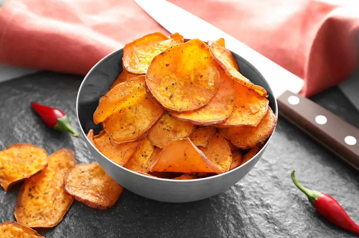 Chips de Batata Doce na Airfryer