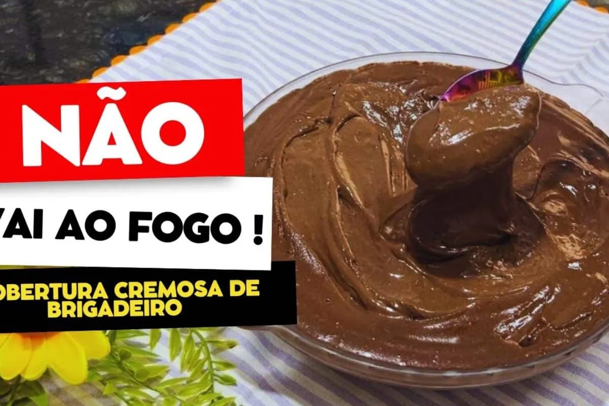 Cobertura cremosa de brigadeiro, uma receita divina que rend