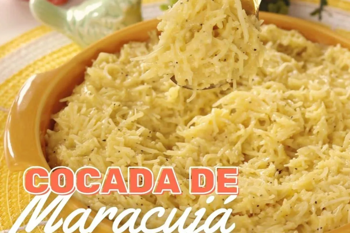 Cocada cremosa de maracujá para usar como sobremesa ou reche