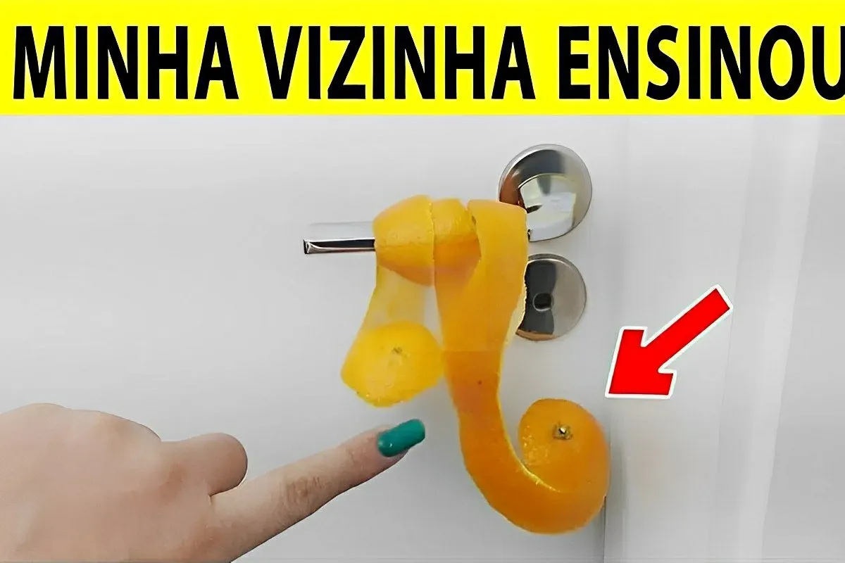 Coloquei casca de laranja atrás da porta e o resultado me su