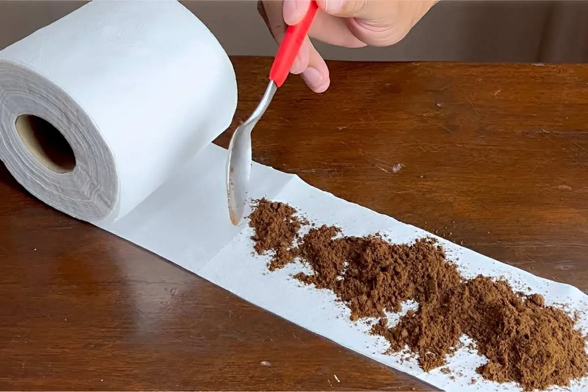 Coloquei pó de café no papel higiênico e o resultado me surp