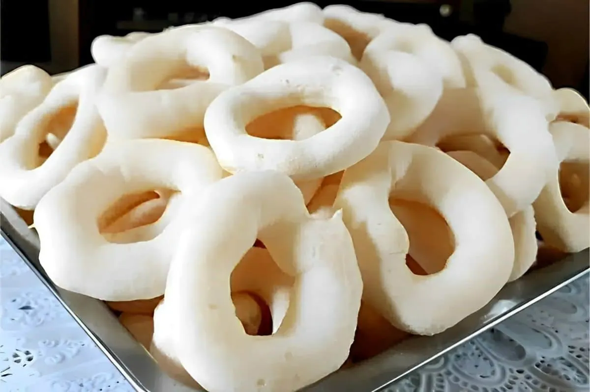 Com apenas 500 gramas de polvilho fiz 100 argolas de biscoit