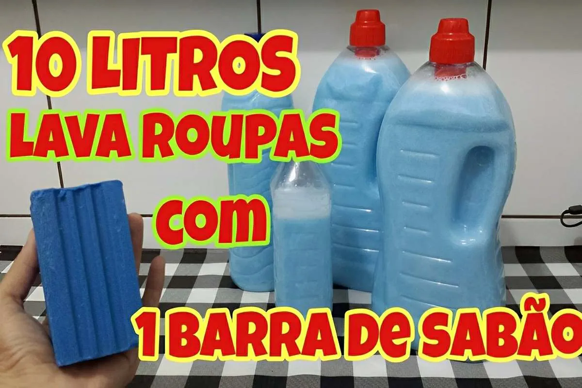 Com uma barra de sabão fiz 10 litros de lava roupas caseiro