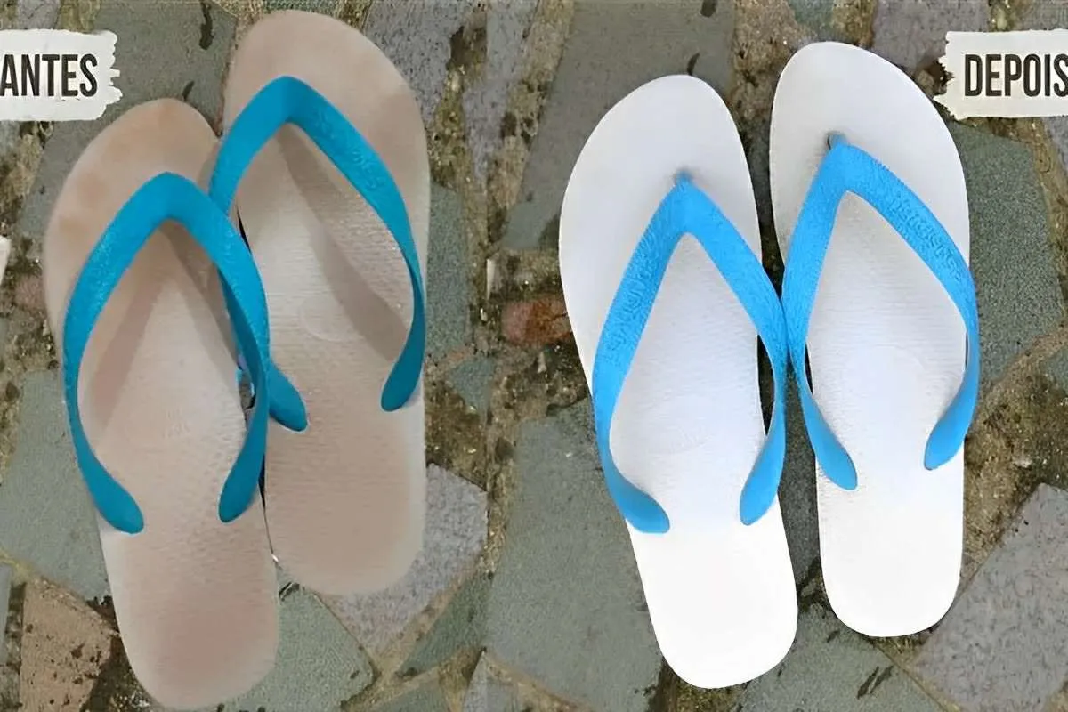 Como desencardir Havaianas usando ingredientes que você semp