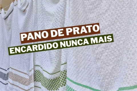 Como desencardir pano de prato com 2 passos sem esfregar e d