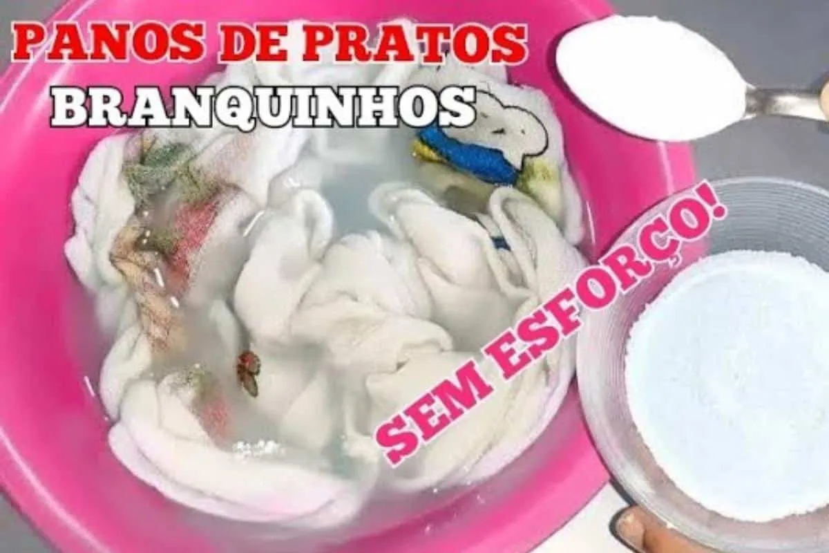 Como desencardir pano de prato sem esforço esfregando no tan