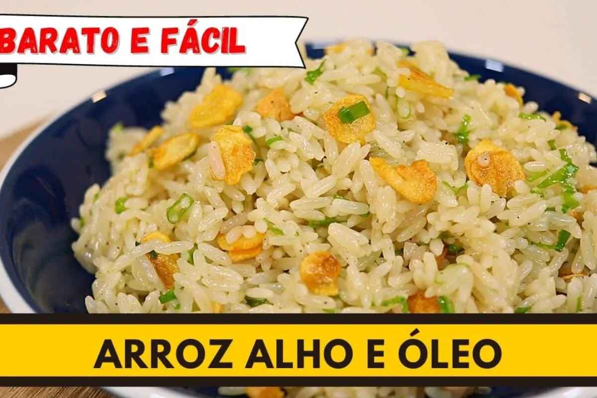 Como fazer arroz alho e óleo soltinho e bem temperado para a