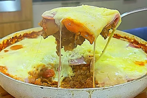 Como fazer lasanha de frigideira super rápida de fazer e gos