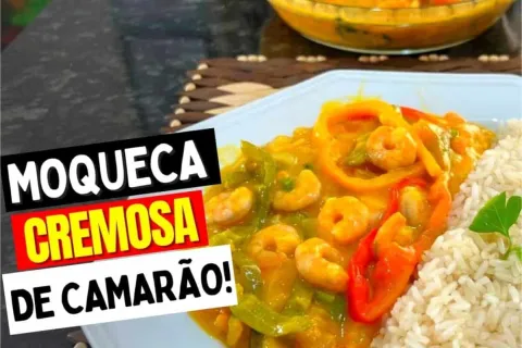 Como fazer moqueca cremosa de camarão para servir um prato s