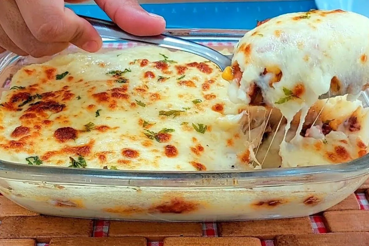 Como fazer um delicioso escondidinho de linguiça rapidinho p