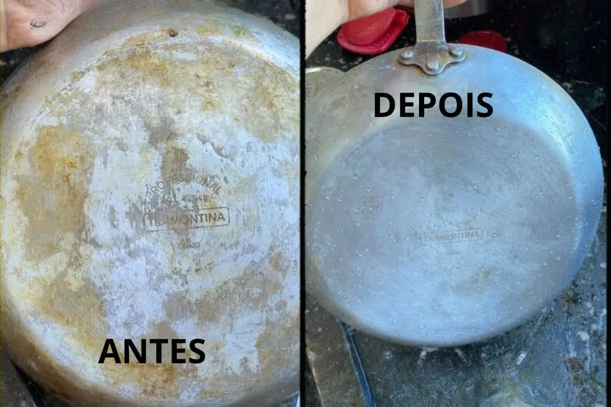 Como lavar panela queimada tirar todas as manchas e deixar b