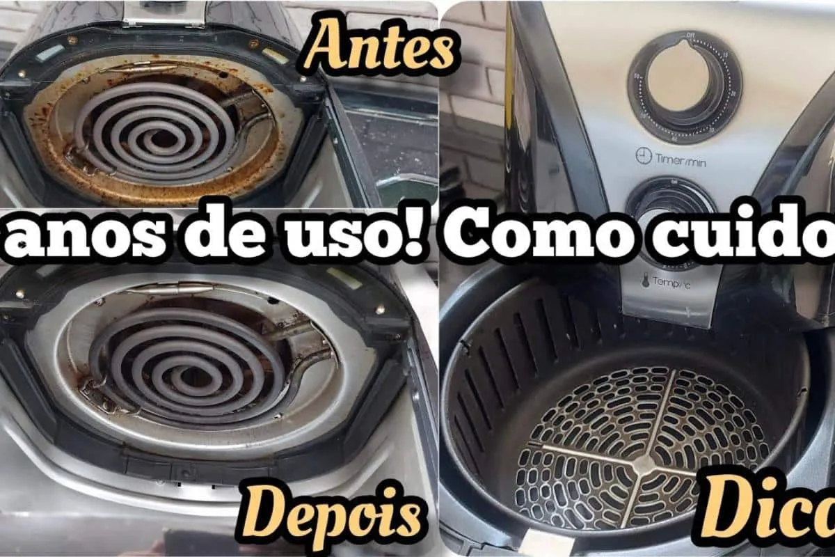 Como limpar air fryer para tirar toda gordura grudada e cons