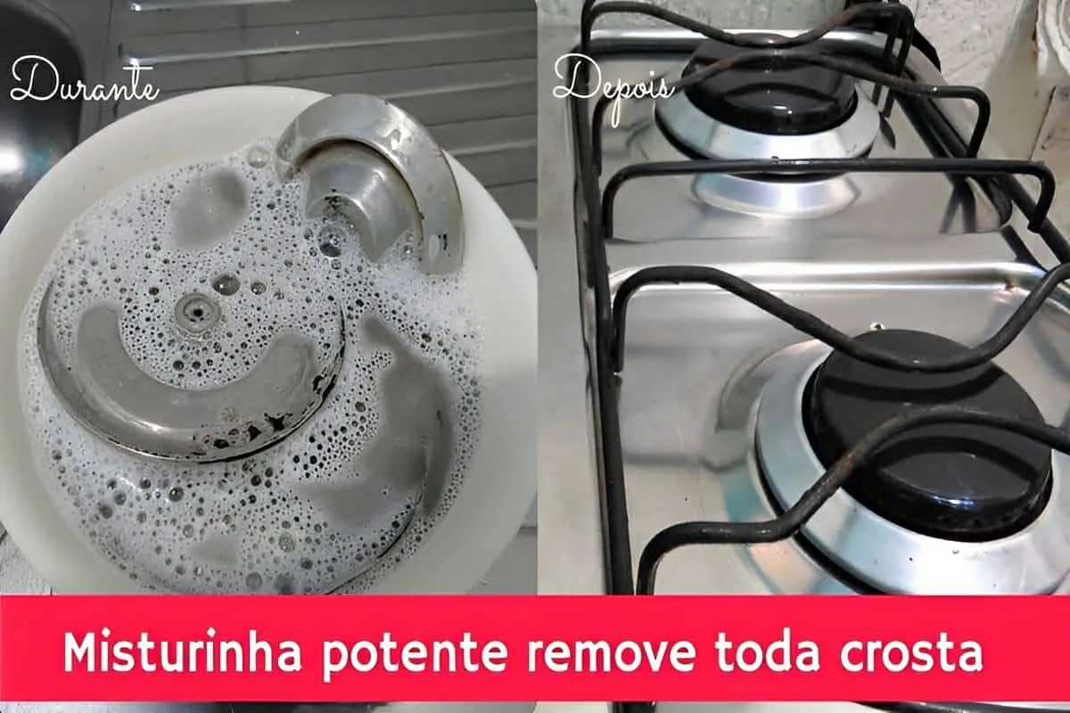 Como limpar as bocas do fogão sem esforço com essa misturinh