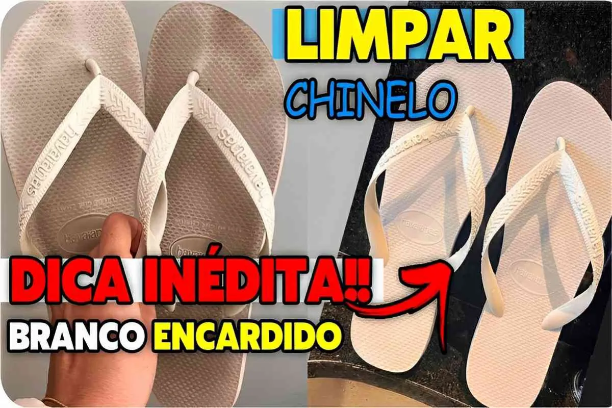 Como limpar chinelos brancos encardidos sem muito esforço co