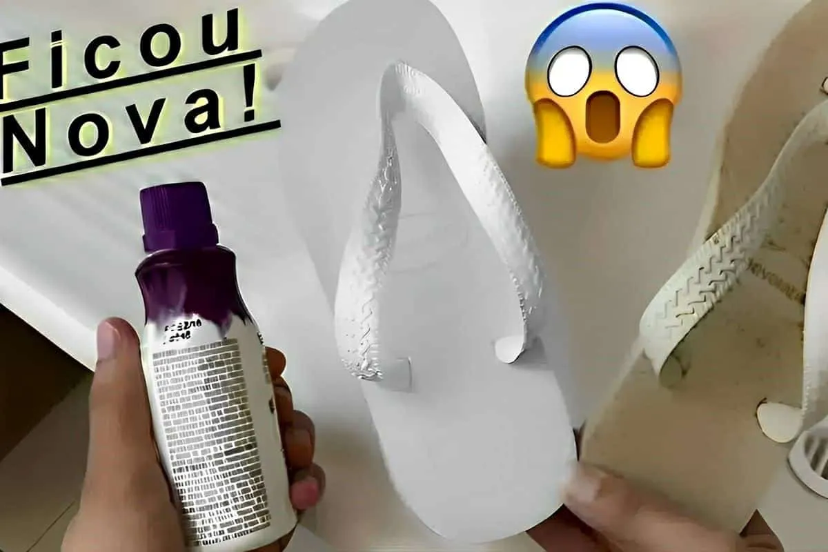 Como limpar chinelos e tênis brancos sem fazer esforço usand