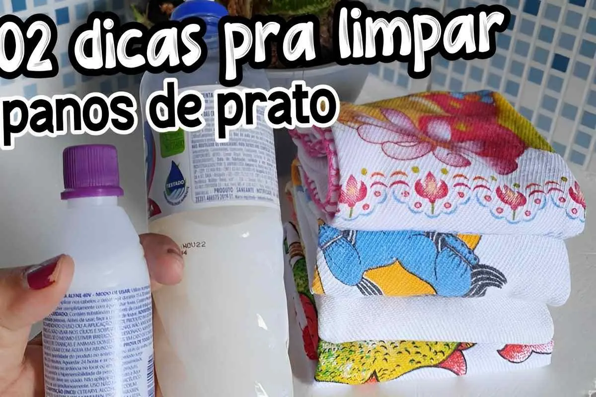 Como limpar pano de prato e deixá-lo como novo usando apenas