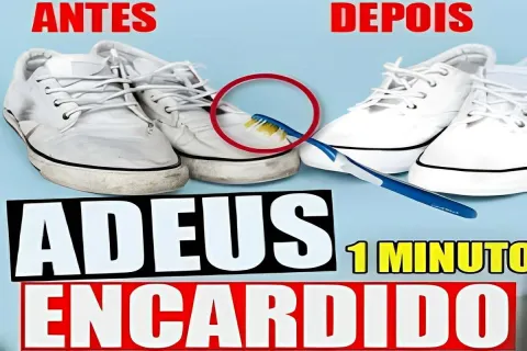 Como limpar tênis branco encardido com apenas 2 ingredientes